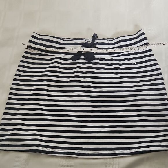 Tommy Hilfiger Navy Blue and White Mini Swim Cover Up Skirt - Picture 4 of 16